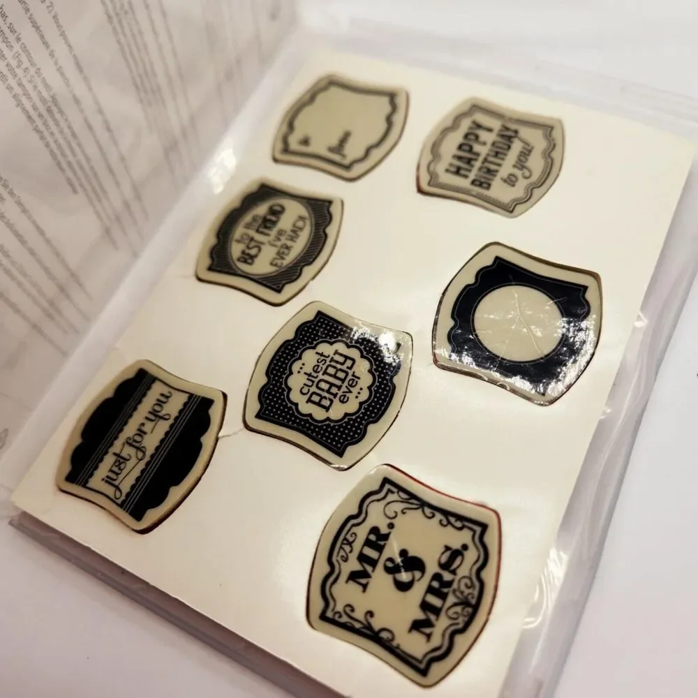 Stampin Up Label Love Cling Stamp Set Unmounted Birthday Friend Baby To From Tag